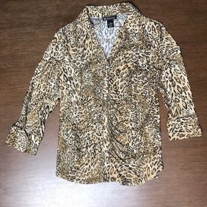 INC Leopard Print Blouse